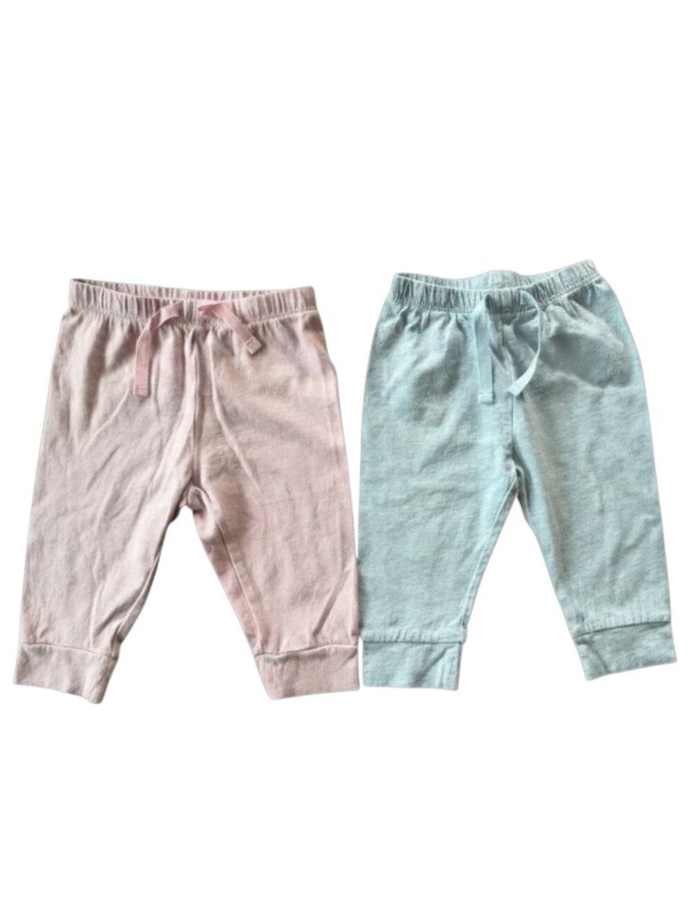 Baby Gap First Favorites Organic Cotton Jogger Pants 2-Pack 3-6M Pink Blue